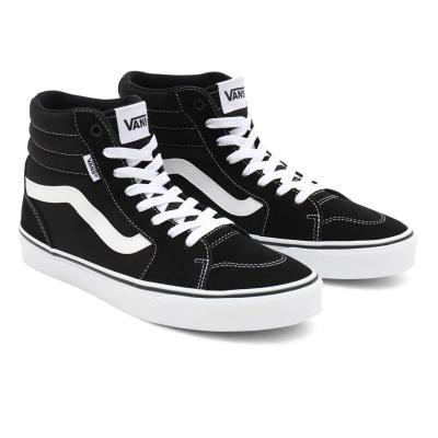 VANS  YT FILMORE HI (SUEDE/CANVAS) BLACK/WHITE