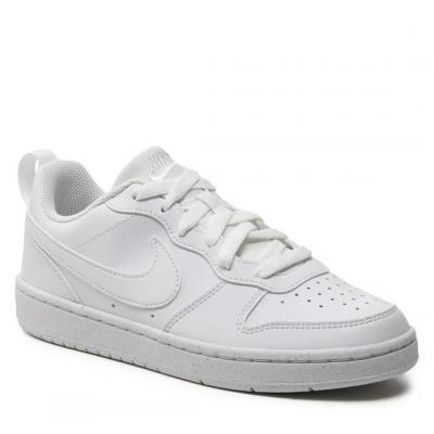 NIKE NIK NIKE COURT BOROUGH LOW RECRAFT WHITE/WHITE-WHITE