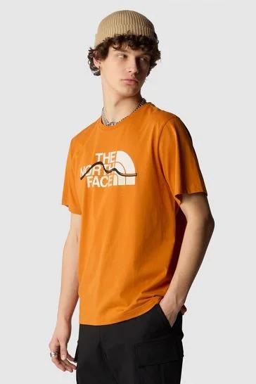 THE NORTH FACE  NTF M S/S MOUNTAIN LINE TEE DESERT RUST