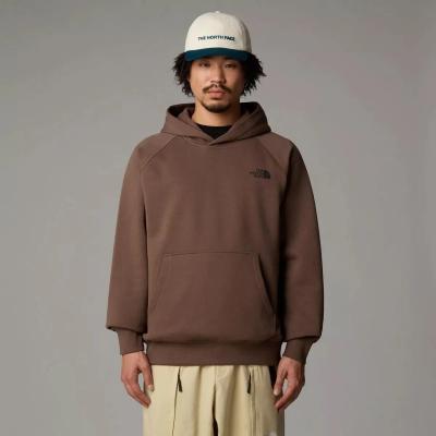 THE NORTH FACE  NTF M RAGLAN BOX NSE HOODIE SMOKEY BROWN