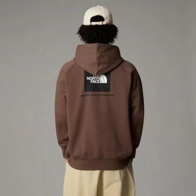 THE NORTH FACE  NTF M RAGLAN BOX NSE HOODIE SMOKEY BROWN