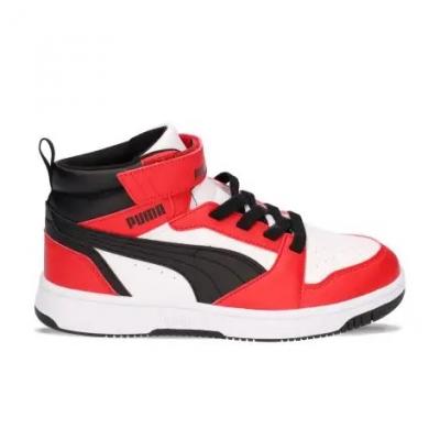 PUMA Puma Rebound V6 Mid AC+ PS White- Black-For All Time Red