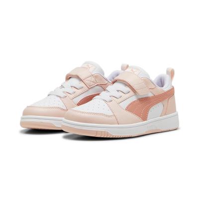 PUMA PUM PUMA REBOUND V6 LO AC PS PUMA WHITE-ISLAND PINK-DEEVA PEACH