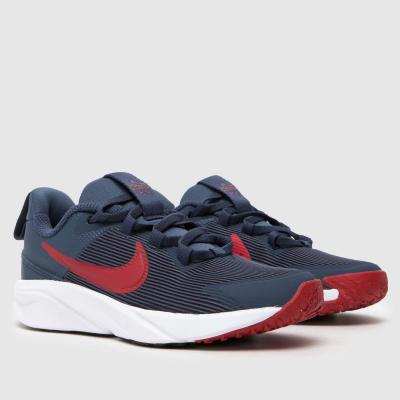 NIKE NIK NIKE STAR RUNNER 4 THUNDER BLUE/GYM RED-BLACK-WHITE