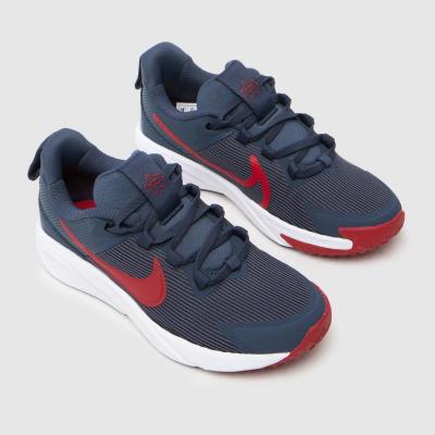 NIKE NIK NIKE STAR RUNNER 4 THUNDER BLUE/GYM RED-BLACK-WHITE