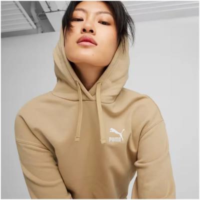 PUMA PUM BETTER CLASSICS CROPPED HOODIE TR OAK BRANCH