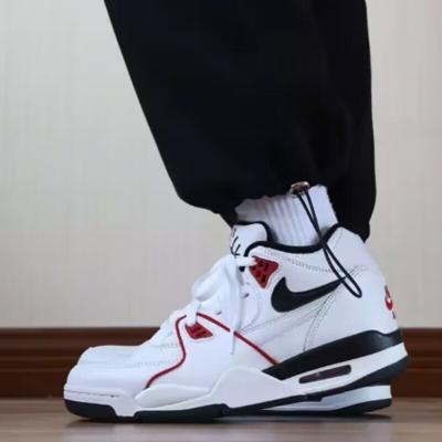 NIKE NIK NIKE AIR FLIGHT 89 WHITE/BLACK-WHITE-WHITE