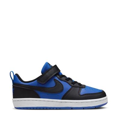 NIKE NIK COURT BOROUGH LOW RECRAFT PS  GAME ROYAL/BLACK-WHITE