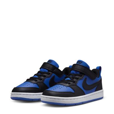 NIKE NIK COURT BOROUGH LOW RECRAFT PS  GAME ROYAL/BLACK-WHITE