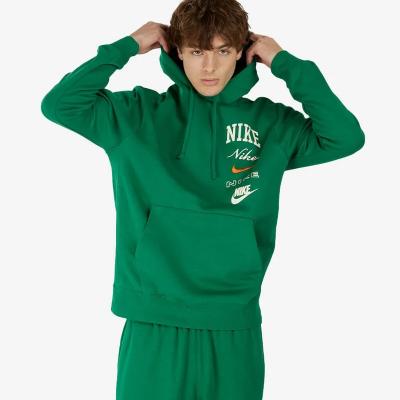 NIKE NIK NIKE CLUB FLEECE MALACHITE/SAFETY ORANGE