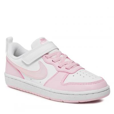 NIKE NIK NIKE COURT BOROUGH LOW RECRAFT WHITE/PINK FOAM