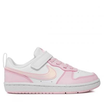 NIKE NIK NIKE COURT BOROUGH LOW RECRAFT WHITE/PINK FOAM