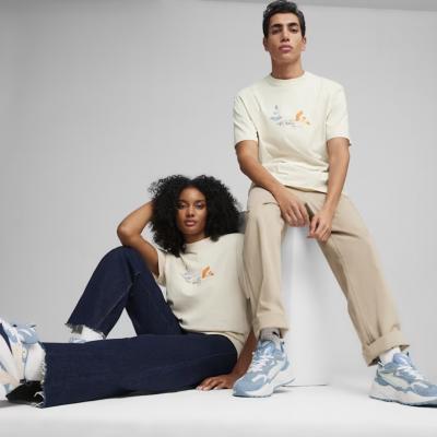 PUMA PUM DOWNTOWN 180 GRAPHIC TEE ALPINE SNOW