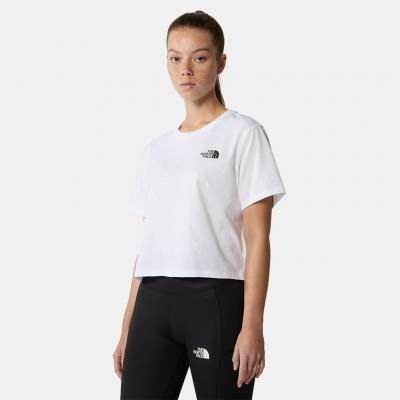 THE NORTH FACE  NTF W SIMPLE DOME CROPPED SLIM TEE TNF WHITE