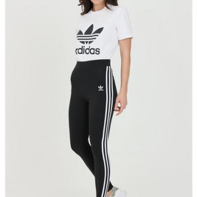 ADIDAS LEGGINGS 3 STRIPES BLACK/WHITE