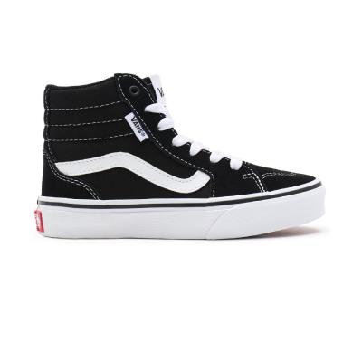 VANS  YT FILMORE HI (SUEDE/CANVAS) BLACK/WHITE