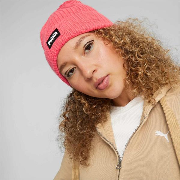 PUMA Ribbed Classic Cuff Beanie Electric Blush