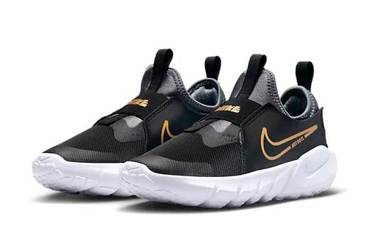 NIKE Nike Flex Runner 2 BLACK/METALLIC GOLD-COOL GREY-WHITE