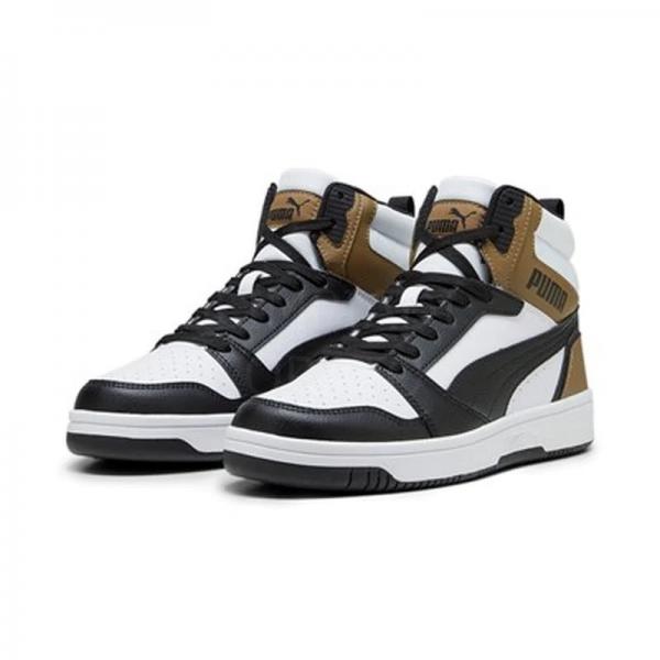 PUMA Rebound v6 White- Black-Chocolate Chip