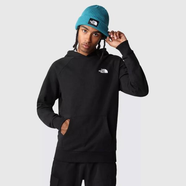 THE NORTH FACE  NTF M RAGLAN BOX NSE HOODIE TNF BLACK/TNF WHITE