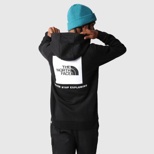 THE NORTH FACE  NTF M RAGLAN BOX NSE HOODIE TNF BLACK/TNF WHITE