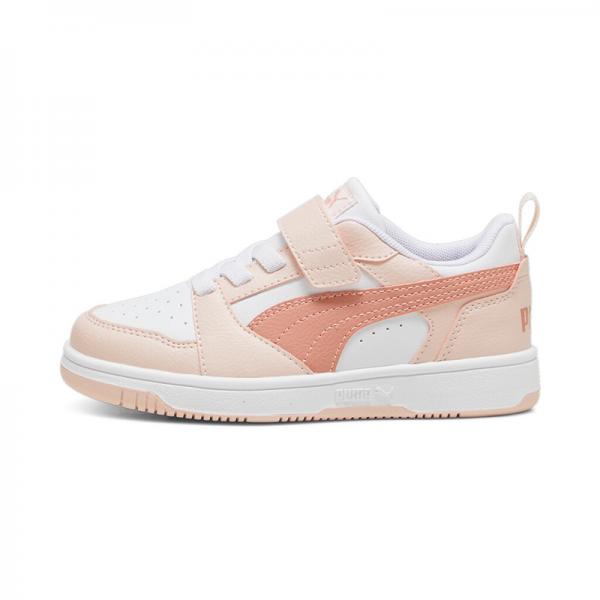 PUMA PUM PUMA REBOUND V6 LO AC PS PUMA WHITE-ISLAND PINK-DEEVA PEACH