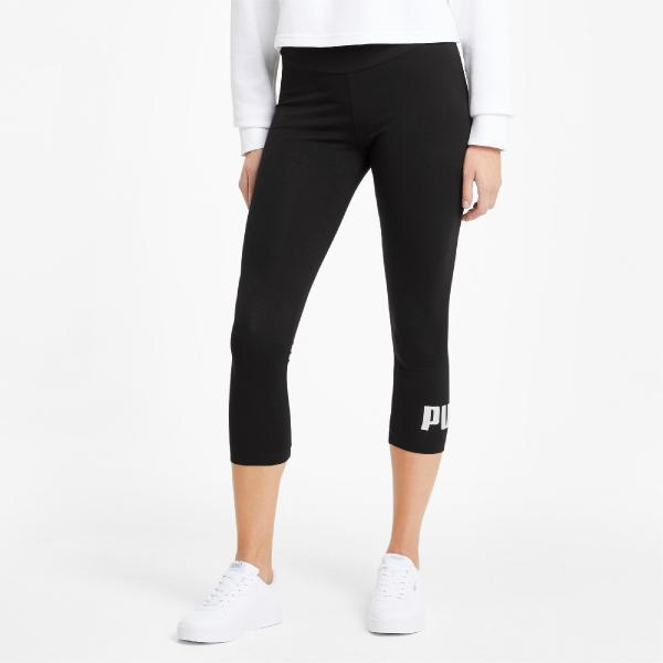 PUMA LEGGINGS 3/4 LOGO BLACK