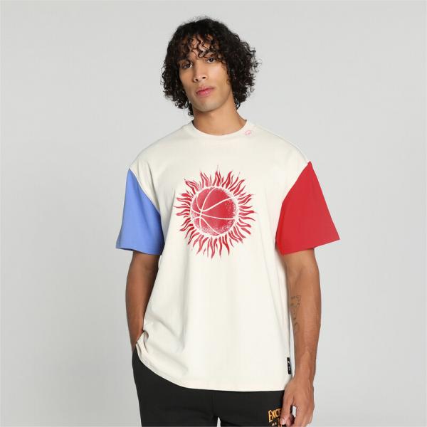 PUMA PUM SUN BALL TEE ALPINE SNOW-FOR ALL TIME RED-BLUE SKIES