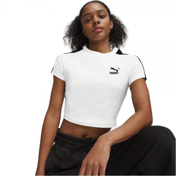 PUMA PUM ICONIC T7 BABY TEE WHITE