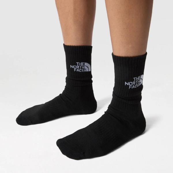 THE NORTH FACE  NTF MULTI SPORT CUSH CREW SOCK 3P TNF BLACK