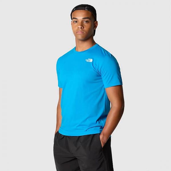 THE NORTH FACE  NTF M FOUNDATION TRACKS GRAPHIC TEE SKYLINE BLUE