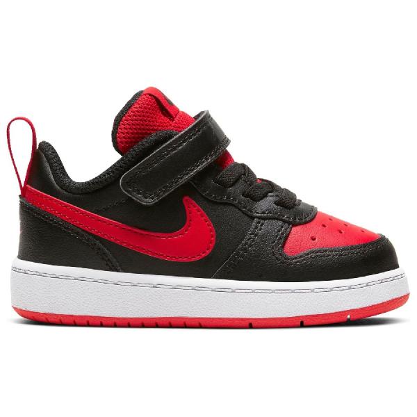 NIKE Nike Court Borough Low 2 BLACK/UNIVERSITY RED-WHITE