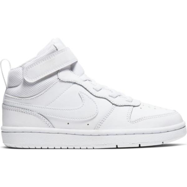 NIKE NIK NIKE COURT BOROUGH MID 2 WHITE/WHITE-WHITE