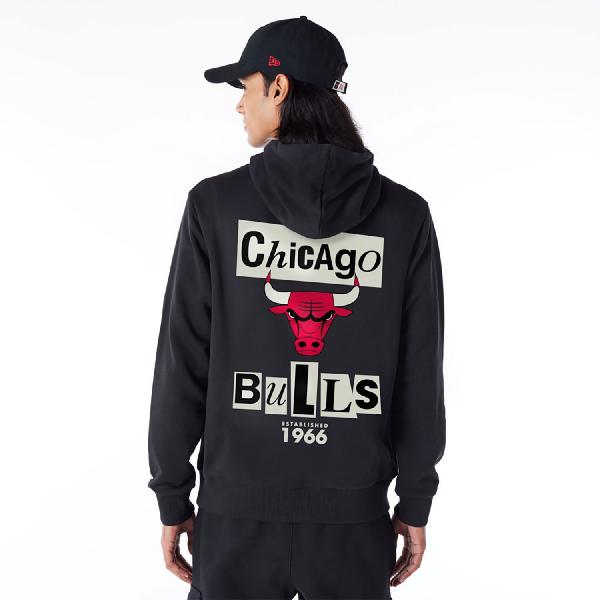 NEW ERA  NEE NEWSPAPER GRAPHIC HOODIE CHIBUL BLKFDR BLACK