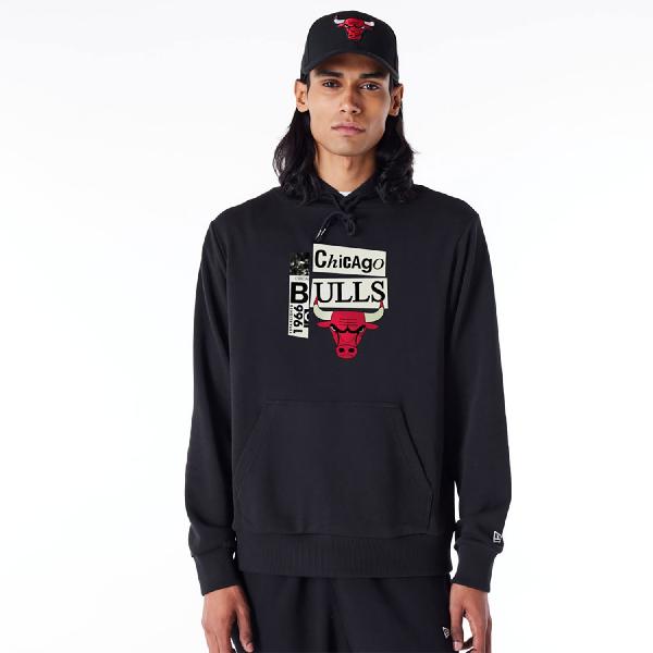 NEW ERA  NEE NEWSPAPER GRAPHIC HOODIE CHIBUL BLKFDR BLACK