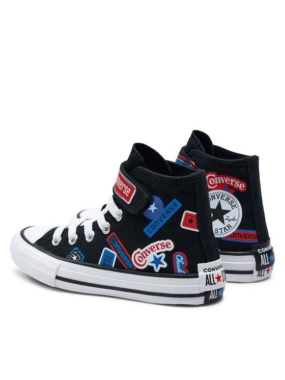 CONVERSE CON CTAS 1V HI BLACK/FEVER DREAM/BLUE SLUSHY