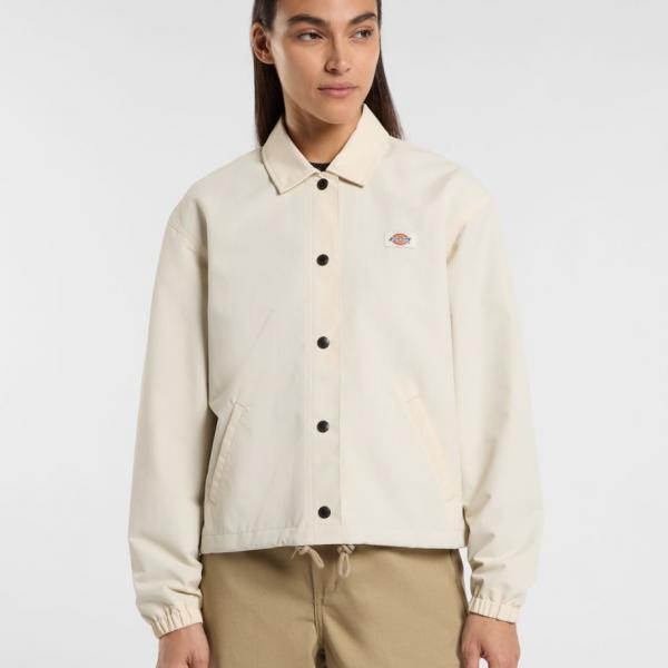 DICKIES OAKPORT CROPPED COACH JACKET W WHITECAP GRAY