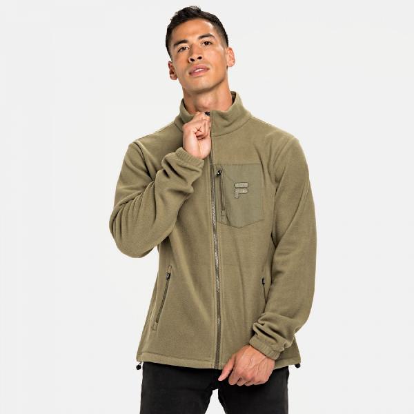 FILA MEN PAXTON fleece jacket burnt olive