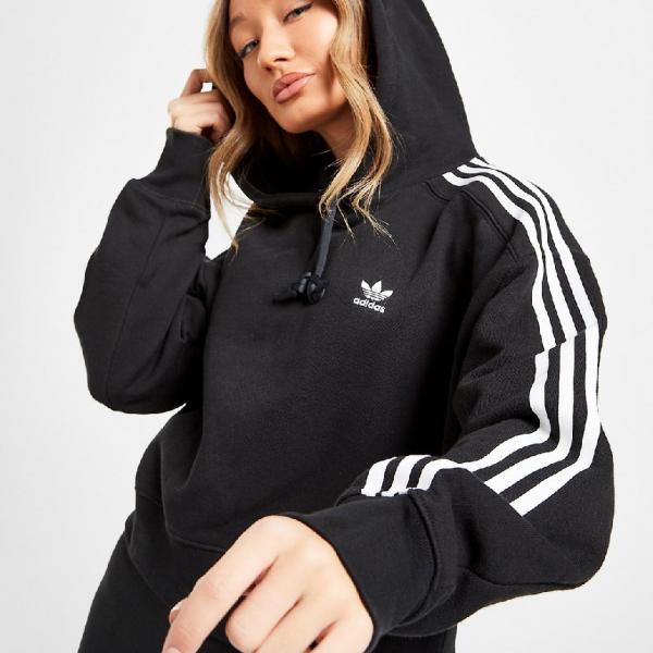 ADIDAS SHORT HOODIE BLACK