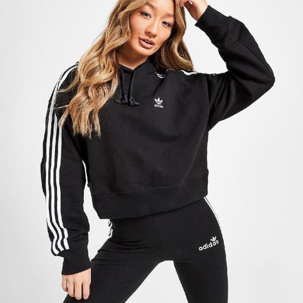 ADIDAS SHORT HOODIE BLACK