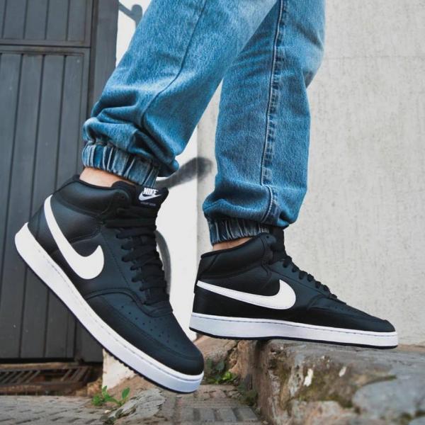 NIKE Nike Court Vision Mid Next Nature BLACK/WHITE-BLACK