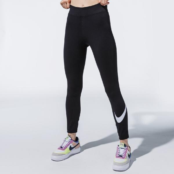 NIKE G NSW FAVORITES SWSH LEGGING BLACK/WHITE