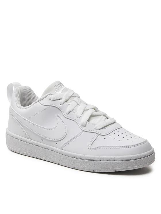 NIKE NIK NIKE COURT BOROUGH LOW RECRAFT WHITE/WHITE-WHITE