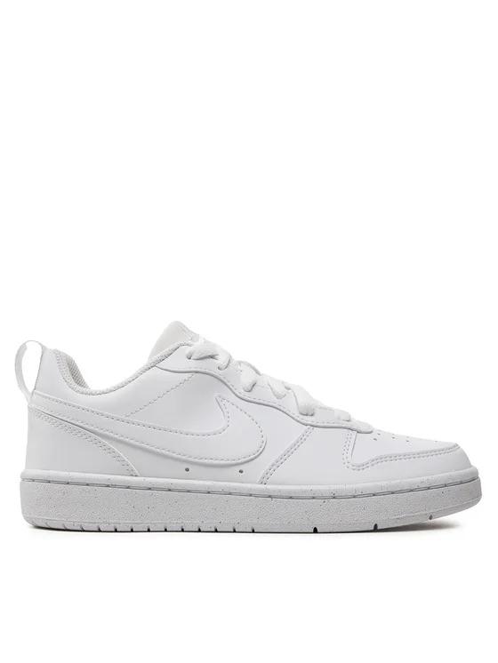 NIKE NIK NIKE COURT BOROUGH LOW RECRAFT WHITE/WHITE-WHITE