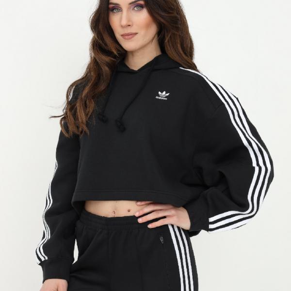 ADIDAS SHORT HOODIE BLACK