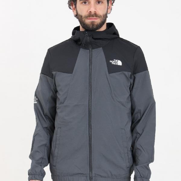 THE NORTH FACE  NTF M MA WIND TRACK HOODIE ASPHALT GREY/TNF BLACK