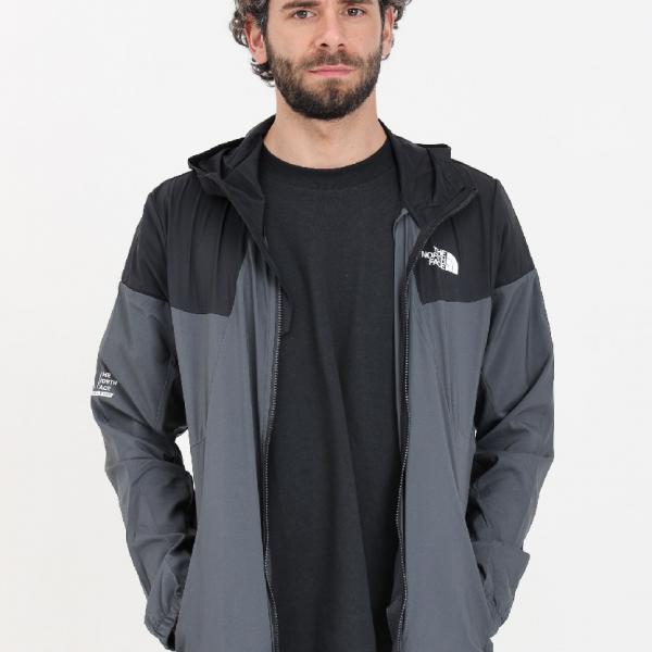 THE NORTH FACE  NTF M MA WIND TRACK HOODIE ASPHALT GREY/TNF BLACK