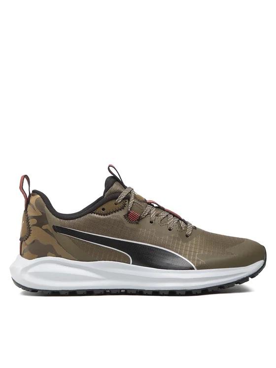 PUMA Twitch Runner Trail Winter Deep Olive-Platinum Gray-PUMA Black