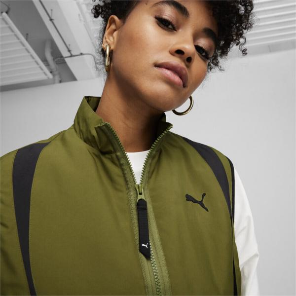 PUMA PUM DARE TO WOVEN VEST OLIVE GREEN