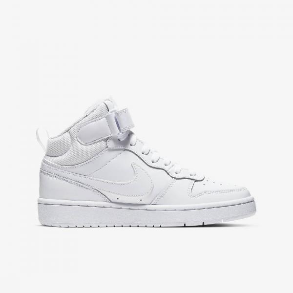 NIKE Nike Court Borough Mid 2 WHITE/WHITE-WHITE